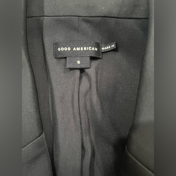 Good American Scuba Tailored Black Blazer Jacket NWT Size Small $189 GJK0112 - Picture 9 of 11